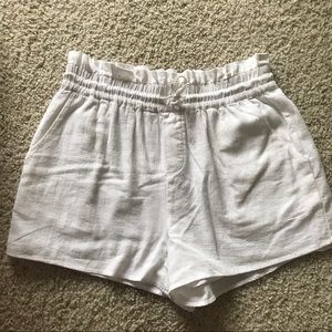 Abound White PaperBag Waisted Shorts